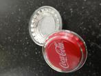 2x Zilveren frisdrank munten Coca Cola, Ophalen of Verzenden, Zilver