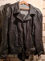 Lerenjas bikersjas L/XL vintage, Ophalen of Verzenden, Gedragen, Maat 56/58 (XL), Zwart