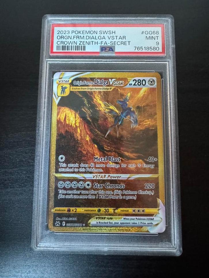 Origin Forme Dialga Vstar GG68/GG70 - Crown Zenith - PSA9, Hobby en Vrije tijd, Verzamelkaartspellen | Pokémon, Nieuw, Losse kaart