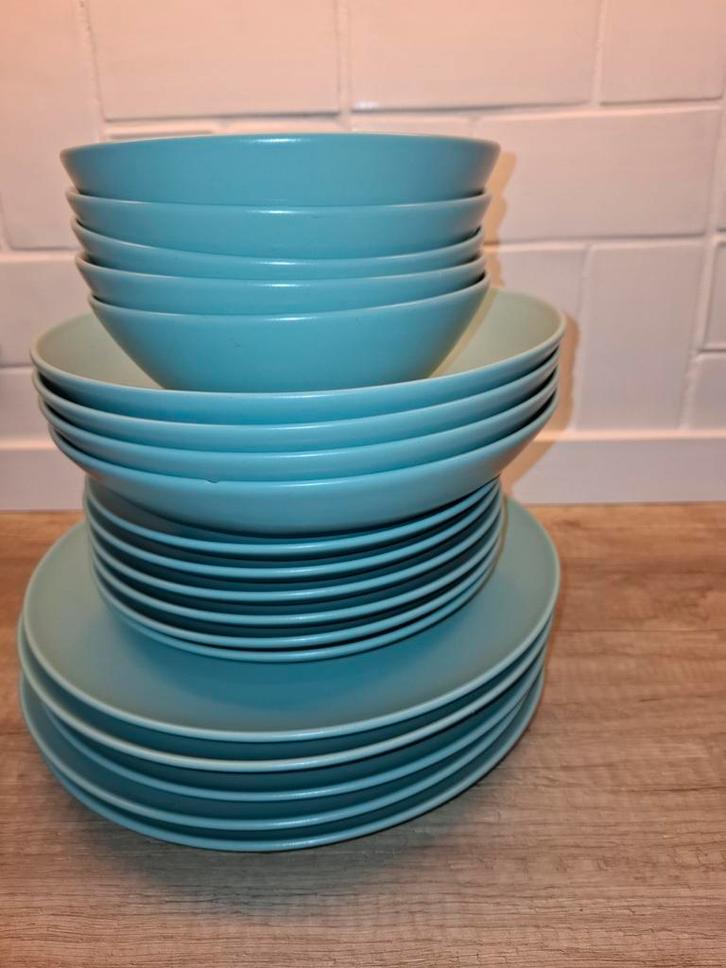 IKEA Servies - mint, Huis en Inrichting, Keuken | Servies, Gebruikt, Compleet servies, Effen, Aardewerk, Ophalen