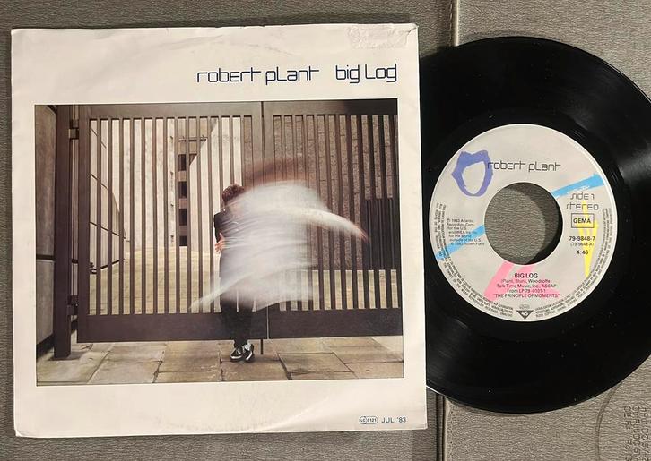 Robert Plant - Big Log 7” DE 1983 TOP2000, Cd's en Dvd's, Vinyl Singles, Gebruikt, Single, Pop, 7 inch, Ophalen of Verzenden