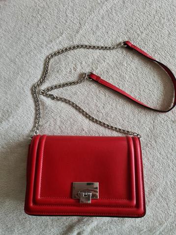 Nieuw Stradivarius handtas rood zilver zwart 21 x 14 cm beschikbaar voor biedingen
