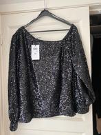 Nieuwe zwarte pailletten top, WE Fashion - XXL, Kleding | Dames, Blouses en Tunieken, Verzenden, Nieuw, Maat 46/48 (XL) of groter