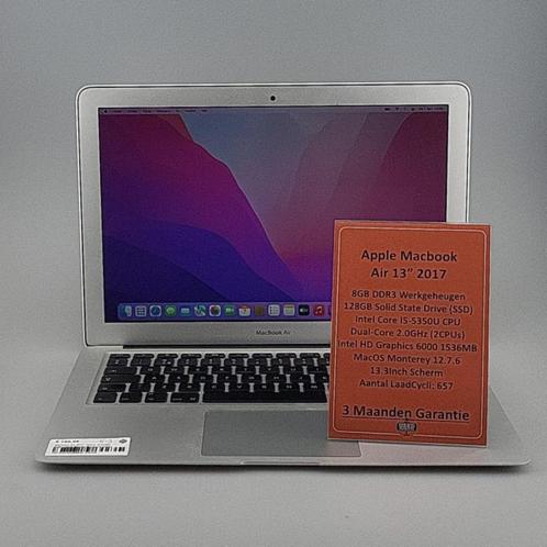 Macbook Air 2017 13inch i5-5350U 8GB/128GB MacOs Monterey Zi, Computers en Software, Apple Macbooks, Zo goed als nieuw