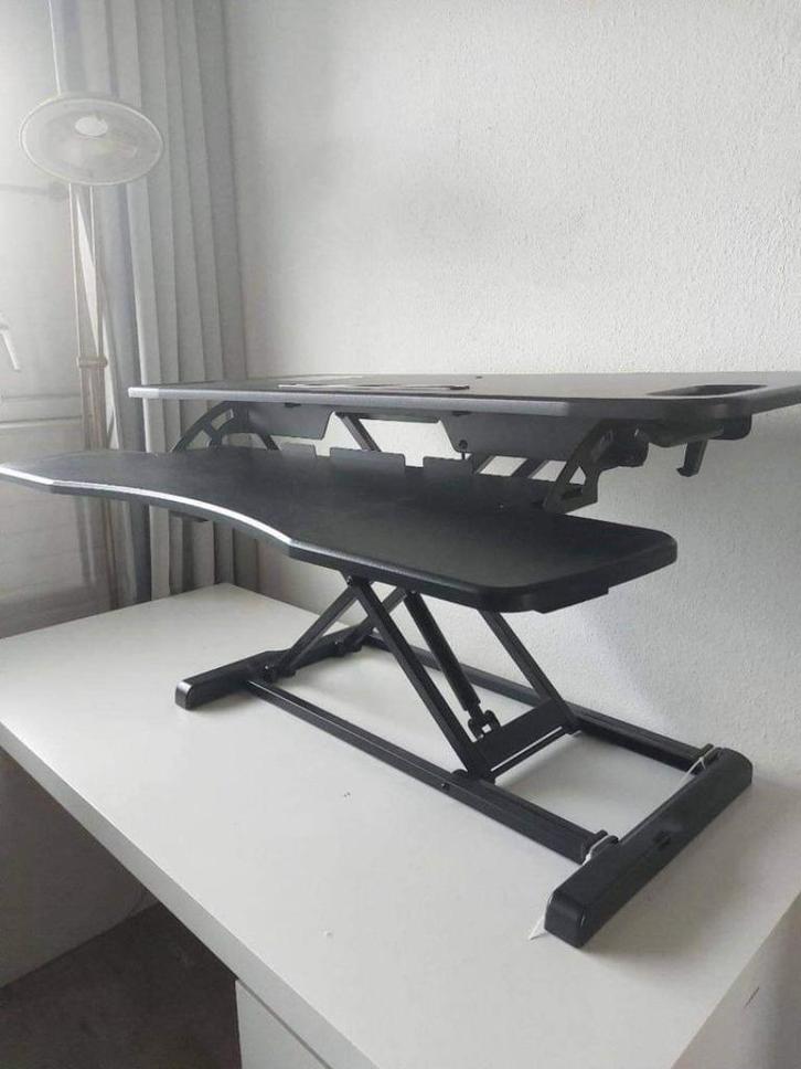 Sit Stand Desk Riser – Adjustable Monitor Stand, Huis en Inrichting, Bureaus, Zo goed als nieuw, Stabureau, In hoogte verstelbaar