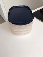 Tupperware vlees bewaar dozen 1set van 4 en 1 set van 3, Ophalen, Gebruikt, Blauw, Overige typen