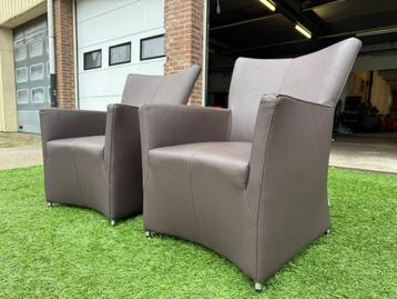 Bert Plantagie design zetel bruin leer fauteuils/stoelen beschikbaar voor biedingen