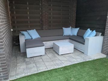 Steigerhout hoekbank Loungebank loungeset tuinset  beschikbaar voor biedingen