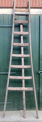 Prachtige houten ladder, Doe-het-zelf en Verbouw, Ladders en Trappen, Ladder, Gebruikt, Ophalen of Verzenden