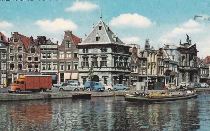 16927 Spaarne met waag Haarlem prachtige kaart 1960, Verzamelen, Ansichtkaarten | Nederland, Gelopen, Noord-Holland, 1960 tot 1980
