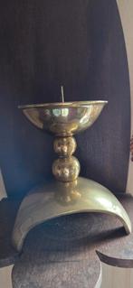 Zware bronzen design kandelaar, Antiek en Kunst, Ophalen of Verzenden, Koper of Brons