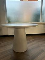 Eettafel betonlook wit 100 cm, Huis en Inrichting, Tafels | Eettafels, Ophalen, Zo goed als nieuw, Rond, 100 tot 150 cm