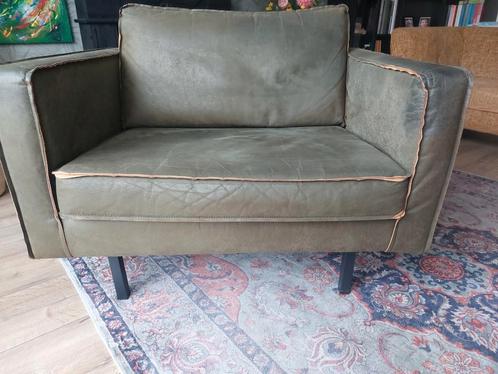 Love seat Bepurehome military- green, Huis en Inrichting, Banken | Sofa's en Chaises Longues, Gebruikt, Eenpersoons, Minder dan 150 cm
