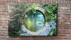 Tuindecoratie schilderij zwaan canvas houtenframeH80x B120cm, Tuin en Terras, Tuinwanddecoratie, Ophalen, Nieuw