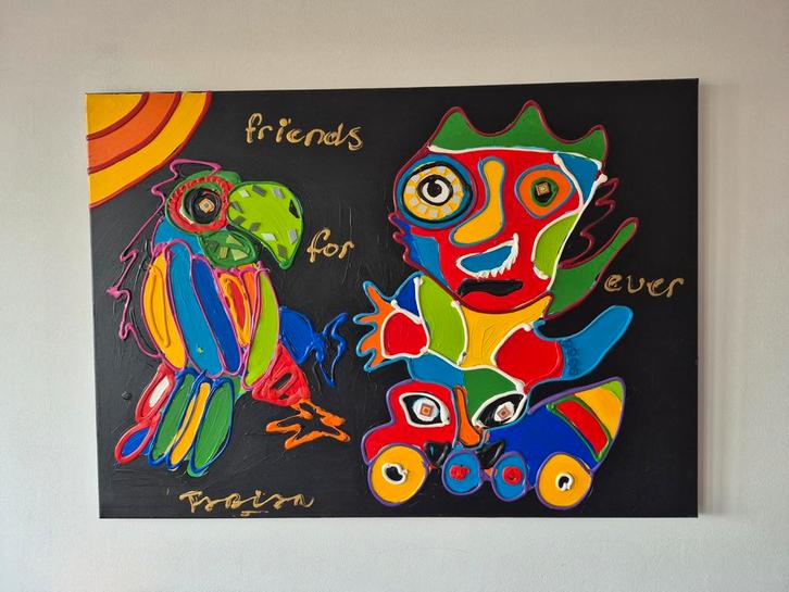 Origineel Fabian Schilderij – 100 x 140 cm – Inclusief EC, Antiek en Kunst, Kunst | Schilderijen | Abstract, Ophalen