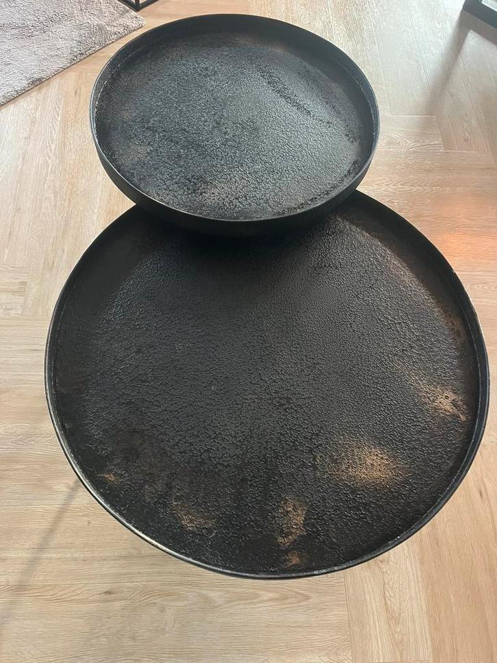 Salontafel combinatie, Huis en Inrichting, Tafels | Bijzettafels, Zo goed als nieuw, Rond, 60 cm of meer, Ophalen