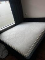 Tweepersoonsbed 180x200 met matras, topper en opberglades, Ophalen, Gebruikt, Zwart, Tweepersoons