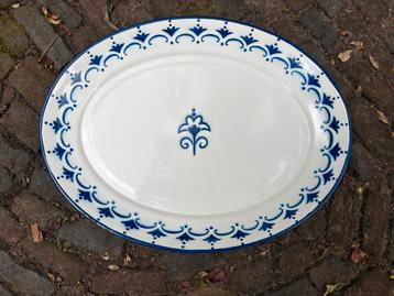 Ovale Emaille Schaal Delfts Blauw kleur beschikbaar voor biedingen