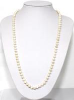 Prachtige 65 CM Akoya Zoutwater Parel Ketting, Verzenden, Zilver, Ketting, Met edelsteen