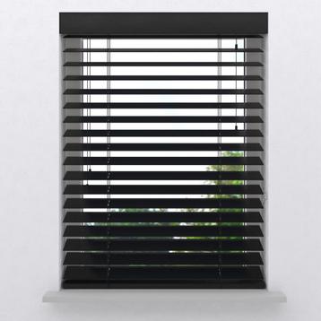 Houten jaloezie 65 mm Nature - Zwart beschikbaar voor biedingen
