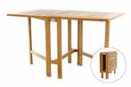 Teak Houten Balkontafel Tuintafel Tafel Klaptafel. 130x65cm, Ophalen of Verzenden, Nieuw, Teakhout