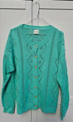 Vintage vest, maat 38/M - mintgroen - embroidery patroon -, Maat 38/40 (M), ,, Vintage, ,