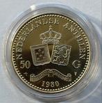 Zilveren 50 Gulden Nederlandse Antillen 1980, Postzegels en Munten, Munten | Nederland, Koningin Beatrix, Zilver, Ophalen of Verzenden