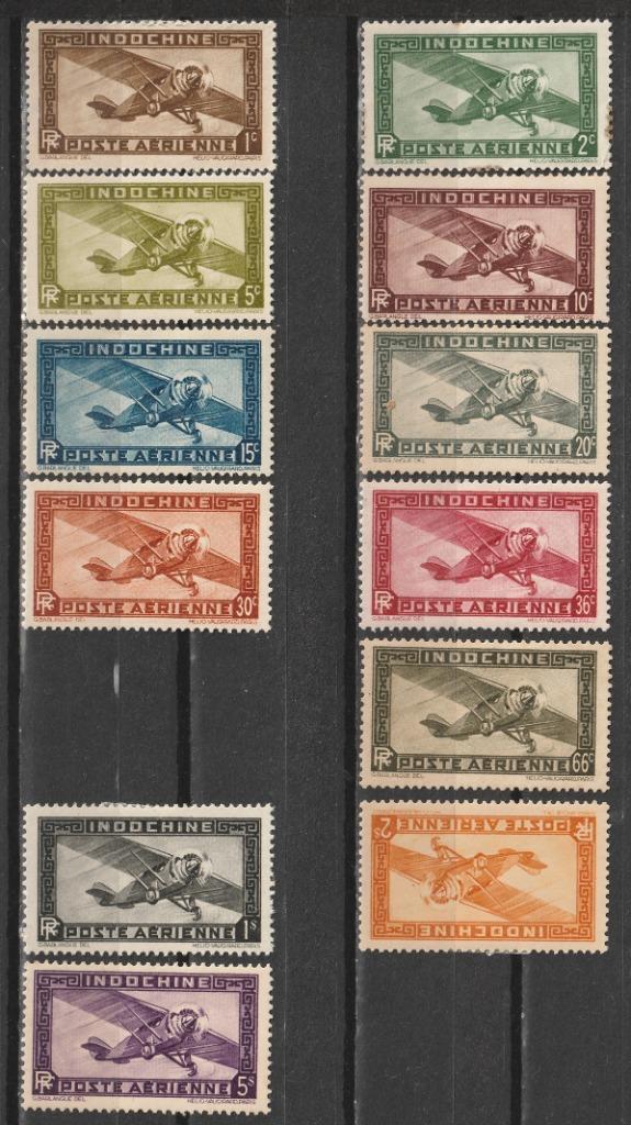 Indochina Michel nr. 184-197 Ongebruikt Plakker mist 192 en, Postzegels en Munten, Postzegels | Azië, Postfris, Zuidoost-Azië
