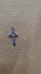 Zilveren kettinghanger kruis, Ophalen of Verzenden, Zo goed als nieuw, Kruis of Symbool, Zilver