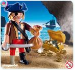 Playmobil (4753) Piraat met schatkist, Ophalen of Verzenden, Zo goed als nieuw, Complete set