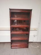 Mahonie Globe Wernicke kast met messing beslag, Ophalen