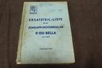 Zündapp R150 Bella motorroller 1954 ersatzteil liste scooter, Verzenden, Overige merken