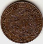 1 cent 1924, schaars, Postzegels en Munten, Munten | Nederland, Koningin Wilhelmina, 1 cent, Losse munt, Verzenden