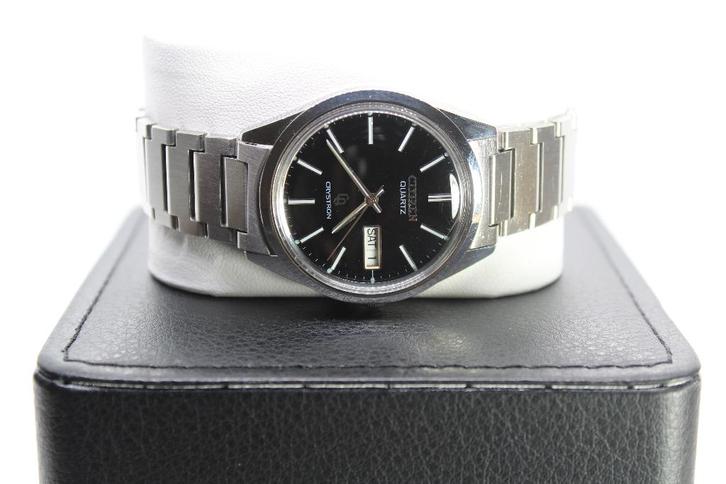 Citizen Crystron Quartz 44-3255, Sieraden, Tassen en Uiterlijk, Horloges | Heren, Gebruikt, Polshorloge, Citizen, Staal, Staal