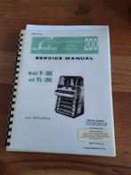 Seeburg Jukebox V200 & VL200 Service manual, Verzamelen, Seeburg, Zo goed als nieuw, Ophalen, 1950 tot 1960