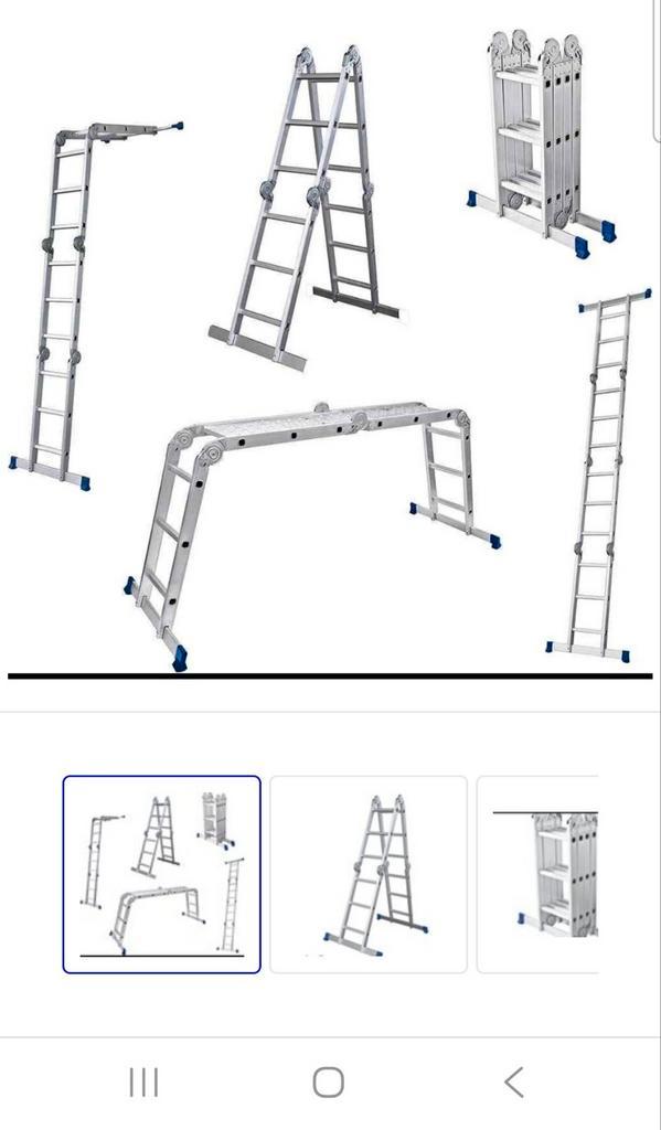 Aluminium Opvouwbare Ladder, Doe-het-zelf en Verbouw, Ladders en Trappen, Ophalen