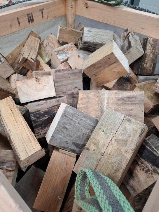Haardhout, brandhout per m3 in bigbag, Tuin en Terras, Haardhout, Minder dan 3 m³, Ophalen
