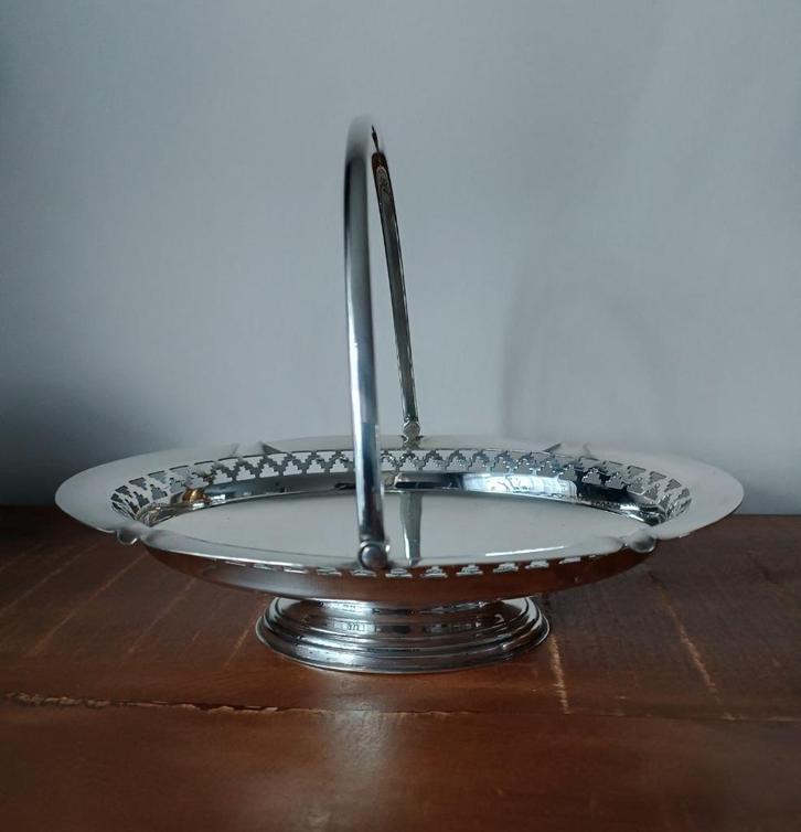 Antieke Engelse verzilverde bonbon schaal, Antiek en Kunst, Antiek | Schalen, Ophalen of Verzenden