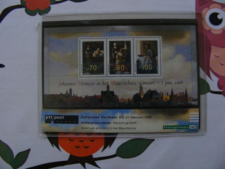 Postzegelmapje 147  Johannes Vermeer, Postzegels en Munten, Postzegels | Nederland, Postfris, Na 1940, Ophalen of Verzenden