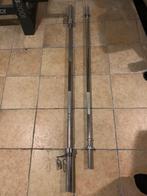 halterstangen en hex bar, Sport en Fitness, Fitnessmaterialen, Ophalen, Gebruikt, Benen, Halterstangen