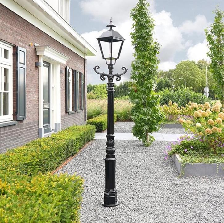 Terraslantaarn Hoge Scharwoude - 220 cm, Tuin en Terras, Buitenverlichting, Nieuw, Staande lamp, Aluminium, Led, Ophalen of Verzenden