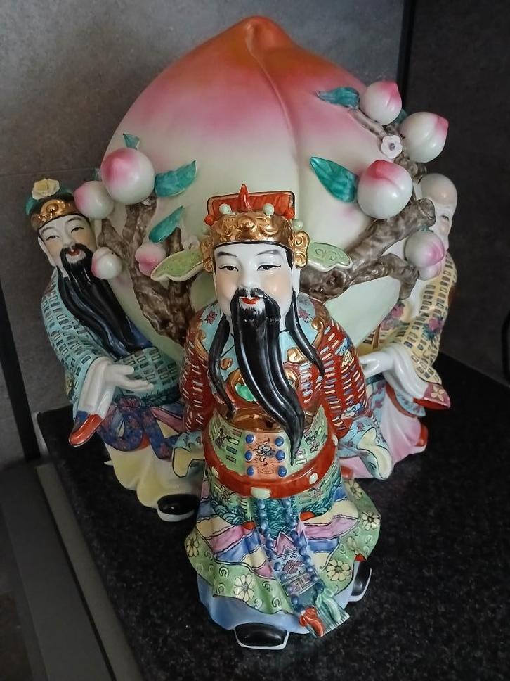 Chinees Beeld de drie geluksgoden, Antiek en Kunst, Antiek | Porselein, Ophalen