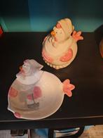 Kippen bord en theelicht houder, Ophalen of Verzenden, Overige materialen, Minder dan 25 cm