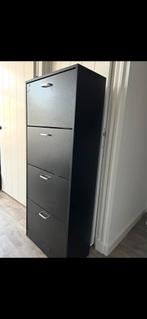 Zwarte schoenenkast 4 vakken, Ophalen of Verzenden, Zo goed als nieuw