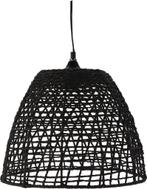 Hanglamp van zwart gevlochten touw, Huis en Inrichting, Verzenden, Nieuw, Minder dan 50 cm