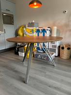 Ronde eetkamertafel, Ophalen, 100 tot 150 cm, Rond, Zo goed als nieuw