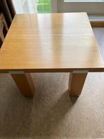 Bijzettafel, massief licht eiken, geborsteld metalen details, Huis en Inrichting, Tafels | Bijzettafels, Ophalen, Minder dan 45 cm