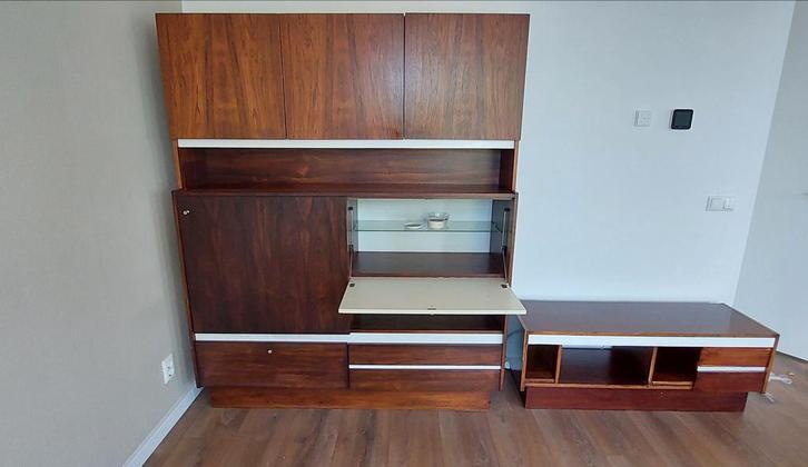Vintage Wandmeubel Jaren 60/70, Huis en Inrichting, Kasten | Wandmeubels, Gebruikt, 150 tot 200 cm, 150 tot 200 cm, 25 tot 50 cm