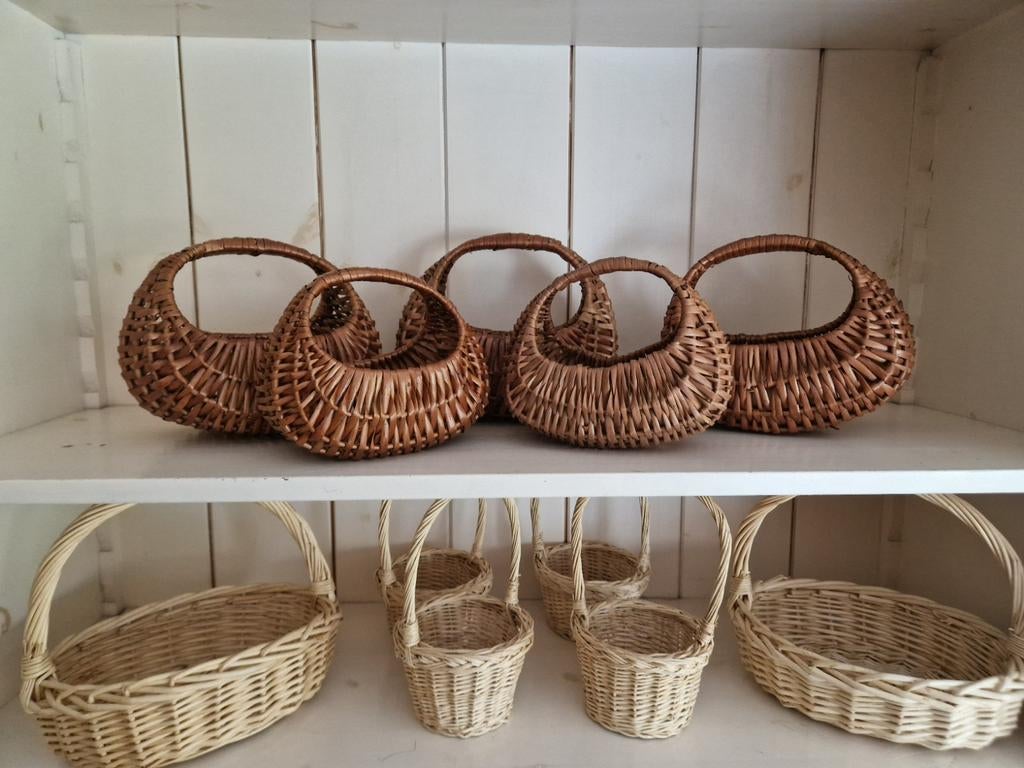 Strooimand bloemenmand rieten mandje Bruiloft Vrije School, Verzenden, Nieuw, Ovaal, Riet