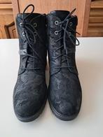 Zeer mooie zwarte echt leren boots/veter laarsjes 40 NIEUW!, Zwart, Lage of Enkellaarzen, Nieuw, Ophalen of Verzenden